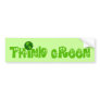 Think Green Globe Bumper Sticker