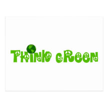 Think Green Globe Postcard