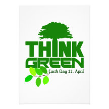 Think Green invitation - customize!