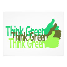 Think Green invitation - customize!