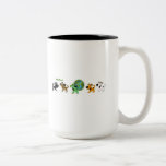 Think Green (Leaf and Four Pups) Mug
