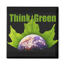 Think Green Refrigerator Magnet