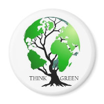 Think Green Refrigerator Magnet