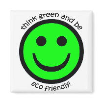 Think green fridge magnets