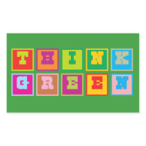 Think Green multi-coloured blocks