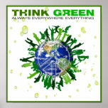 Think Green: Peaceful Planet posters