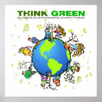 Think Green - Plant a Tree Poster