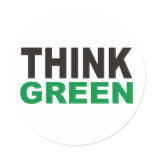 Think Green Products & Designs! stickers