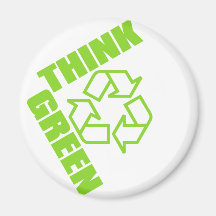 Think_Green Refrigerator Magnet