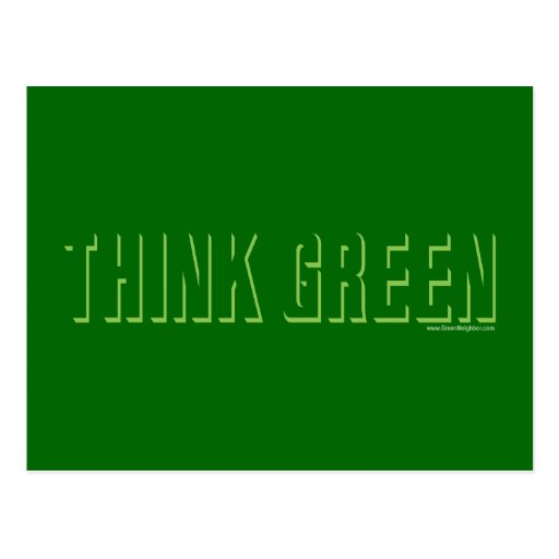 Think Green - Shadow Postcards