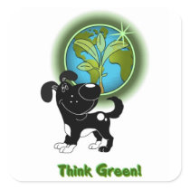 Think Green! (Shadow) Sticker