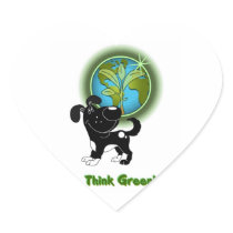 Think Green! (Shadow) Stickers
