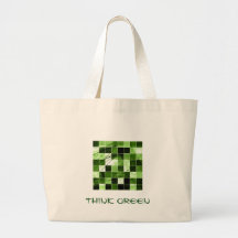 Think Green Squares Tote Bags