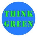 Think Green Sticker