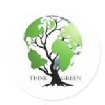 think green! sticker