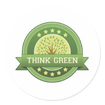 Think Green stickers