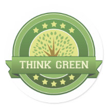Think Green stickers