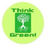Think Green! stickers