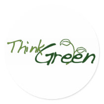 Think Green Sticker