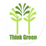 Think Green stickers