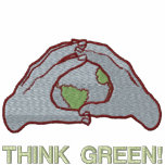 Think Green World Embroidered Hooded Sweatshirt