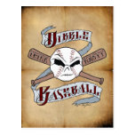 Think Nasty" Ball and Cross bats Post Card