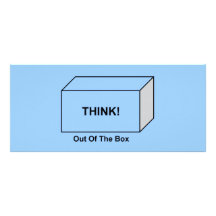 Think out of the Box Rack Card