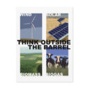 Think Outside the Barrel postcards