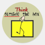 Think Outside the Box Stickers