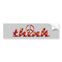 Think Peace Bumper Sticker