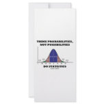 Think Probabilities, Not Possibilities Statistics rack cards