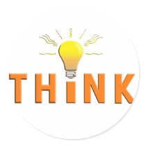 Think Round Sticker