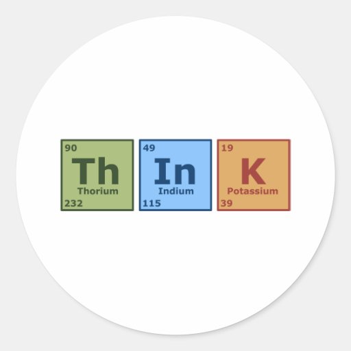 Think Round Stickers