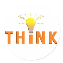 Think Round Stickers