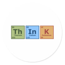 Think Round Stickers