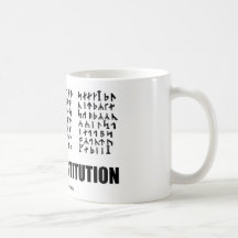 Think Substitution (Jules Verne Runic Cryptogram) Coffee Mug