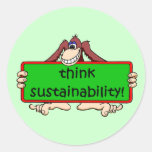 think sustainability sticker