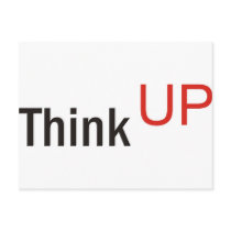 think up alexander technique slogan postcard