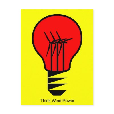 Think Wind Power Post Cards by lonvig