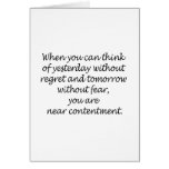 Think Without Regret And Fear Cards