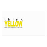 Think YELLOW Suicide Prevention Business Card Templates
