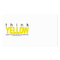 Think YELLOW Suicide Prevention business cards
