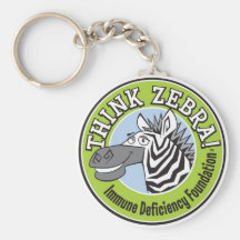 THINK ZEBRA Key Chain