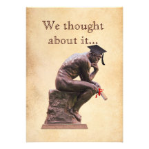 Thinker Graduation Celebration Card