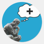 Thinker Statue - Think Positive Sticker