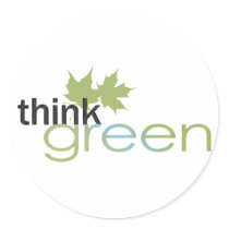 ThinkGreen Round Stickers