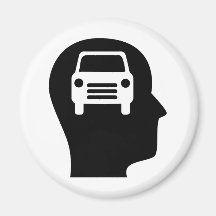 Thinking About Cars Refrigerator Magnet