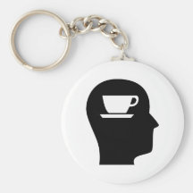 Thinking About Coffee Key Chain