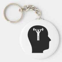 Thinking About Exercise Key Chain