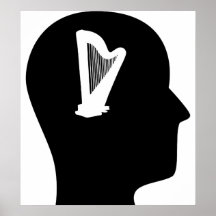 Thinking About Harp Print